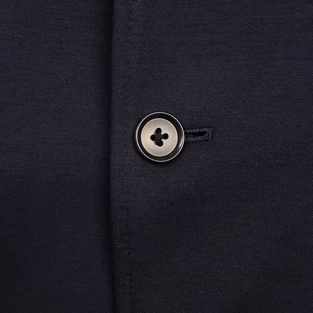 John Varvatos Sport Coat Mens 38S Navy Blue Cotton Blend Partially Lined Blazer